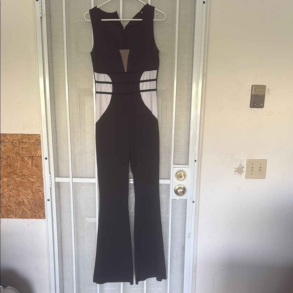 CBR Black and White Contrast Jumpsuit